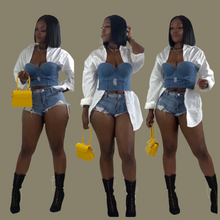 Load image into Gallery viewer, Sassy bougie (denim bustier)